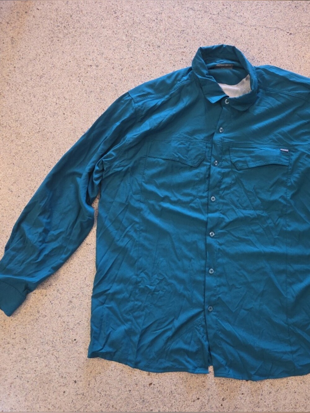 Pacific Trail Teal Blue Outdoor Shirt Men XXL breathable Fishing Ling Sleeve